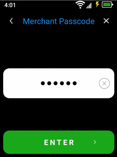 Merchant Passcode